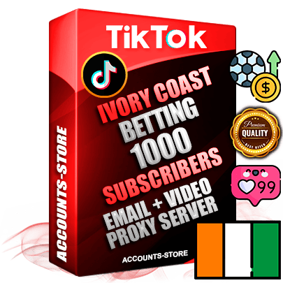 Professional Ivorian PREMIUM TikTok accounts of manual registration and farming for the SPORTS BETTING niche with high trust history profile photos and videos — fully themed and optimized for SPORTS BETTING advertising and promotion — 1000 niche-related live active subscribers 2018–2022 registration years Verified Email (included) + Cookie JSON for secure import and login to the account + User Agent + high-quality content filling (profile photo banner and videos). Fully ready for targeted campaigns and ad launches from any country. Perfectly holds ads without bans. Ideal for any earning schemes affiliate promotions and marketing projects. Quality unlimited IPv4 proxy server included.