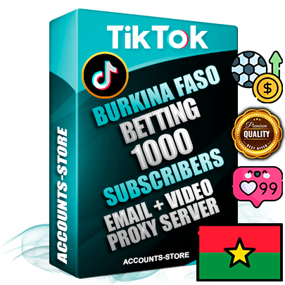 Professional Burkinabè PREMIUM TikTok accounts of manual registration and farming for the SPORTS BETTING niche with high trust history profile photos and videos — fully themed and optimized for SPORTS BETTING advertising and promotion — 1000 niche-related live active subscribers 2018–2022 registration years Verified Email (included) + Cookie JSON for secure import and login to the account + User Agent + high-quality content filling (profile photo banner and videos). Fully ready for targeted campaigns and ad launches from any country. Perfectly holds ads without bans. Ideal for any earning schemes affiliate promotions and marketing projects. Quality unlimited IPv4 proxy server included.