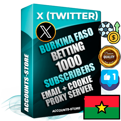 Professional Burkinabè PREMIUM X (Twitter) accounts of manual registration and farming for the SPORTS BETTING niche with high trust history photos and tweets — fully themed and optimized for SPORTS BETTING advertising and promotion — 1000 niche-related live active followers 2009–2014 registration year Verified Email (Included) + Cookie JSON for secure import and login to the account + User Agent + High-quality filling (Photo Header Posts). Fully ready for targeted campaigns and ad launches from any country. Perfectly hold ads without bans. Ideal for any earning schemes affiliate promotions and marketing projects. Quality unlimited IPv4 proxy server included.