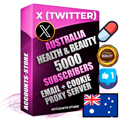 Professional Australian PREMIUM X (Twitter) accounts of manual registration and farming for the HEALTH & BEAUTY niche with high trust history photos and tweets — fully themed and optimized for HEALTH & BEAUTY advertising and promotion — 5000 niche-related live active followers 2009–2014 registration year Verified Email (Included) + Cookie JSON for secure import and login to the account + User Agent + High-quality filling (Photo Header Posts). Fully ready for targeted campaigns and ad launches from any country. Perfectly hold ads without bans. Ideal for any earning schemes affiliate promotions and marketing projects. Quality unlimited IPv4 proxy server included.