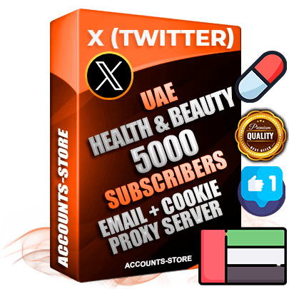 Professional UAE PREMIUM X (Twitter) accounts of manual registration and farming for the HEALTH & BEAUTY niche with high trust history photos and tweets — fully themed and optimized for HEALTH & BEAUTY advertising and promotion — 5000 niche-related live active followers 2009–2014 registration year Verified Email (Included) + Cookie JSON for secure import and login to the account + User Agent + High-quality filling (Photo Header Posts). Fully ready for targeted campaigns and ad launches from any country. Perfectly hold ads without bans. Ideal for any earning schemes affiliate promotions and marketing projects. Quality unlimited IPv4 proxy server included.