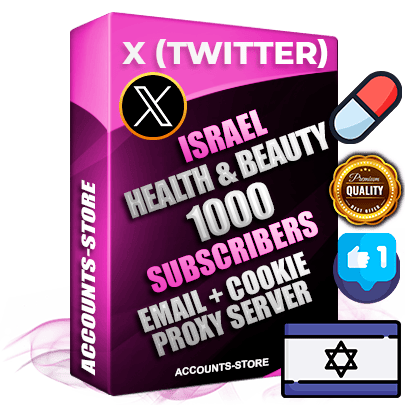 Professional Israeli PREMIUM X (Twitter) accounts of manual registration and farming for the HEALTH & BEAUTY niche with high trust history photos and tweets — fully themed and optimized for HEALTH & BEAUTY advertising and promotion — 1000 niche-related live active followers 2009–2014 registration year Verified Email (Included) + Cookie JSON for secure import and login to the account + User Agent + High-quality filling (Photo Header Posts). Fully ready for targeted campaigns and ad launches from any country. Perfectly hold ads without bans. Ideal for any earning schemes affiliate promotions and marketing projects. Quality unlimited IPv4 proxy server included.