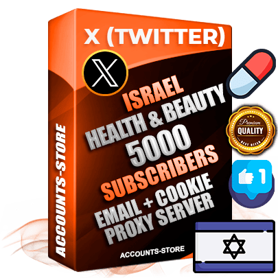 Professional Israeli PREMIUM X (Twitter) accounts of manual registration and farming for the HEALTH & BEAUTY niche with high trust history photos and tweets — fully themed and optimized for HEALTH & BEAUTY advertising and promotion — 5000 niche-related live active followers 2009–2014 registration year Verified Email (Included) + Cookie JSON for secure import and login to the account + User Agent + High-quality filling (Photo Header Posts). Fully ready for targeted campaigns and ad launches from any country. Perfectly hold ads without bans. Ideal for any earning schemes affiliate promotions and marketing projects. Quality unlimited IPv4 proxy server included.