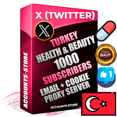 Professional Turkish PREMIUM X (Twitter) accounts of manual registration and farming for the HEALTH & BEAUTY niche with high trust history photos and tweets — fully themed and optimized for HEALTH & BEAUTY advertising and promotion — 1000 niche-related live active followers 2009–2014 registration year Verified Email (Included) + Cookie JSON for secure import and login to the account + User Agent + High-quality filling (Photo Header Posts). Fully ready for targeted campaigns and ad launches from any country. Perfectly hold ads without bans. Ideal for any earning schemes affiliate promotions and marketing projects. Quality unlimited IPv4 proxy server included.