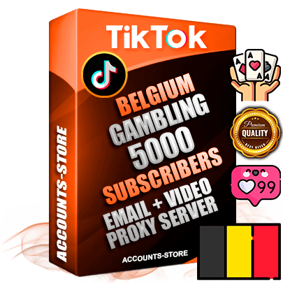Professional Belgian PREMIUM TikTok accounts of manual registration and farming for the GAMBLING niche with high trust history profile photos and videos — fully themed and optimized for GAMBLING advertising and promotion — 5000 niche-related live active subscribers 2018–2022 registration years Verified Email (included) + Cookie JSON for secure import and login to the account + User Agent + high-quality content filling (profile photo banner and videos). Fully ready for targeted campaigns and ad launches from any country. Perfectly holds ads without bans. Ideal for any earning schemes affiliate promotions and marketing projects. Quality unlimited IPv4 proxy server included.