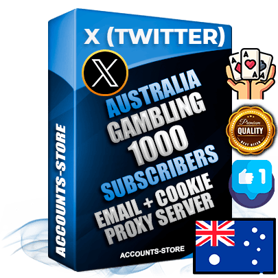 Professional Australian PREMIUM X (Twitter) accounts of manual registration and farming for the GAMBLING niche with high trust history photos and tweets — fully themed and optimized for GAMBLING advertising and promotion — 1000 niche-related live active followers 2009–2014 registration year Verified Email (Included) + Cookie JSON for secure import and login to the account + User Agent + High-quality filling (Photo Header Posts). Fully ready for targeted campaigns and ad launches from any country. Perfectly hold ads without bans. Ideal for any earning schemes affiliate promotions and marketing projects. Quality unlimited IPv4 proxy server included.