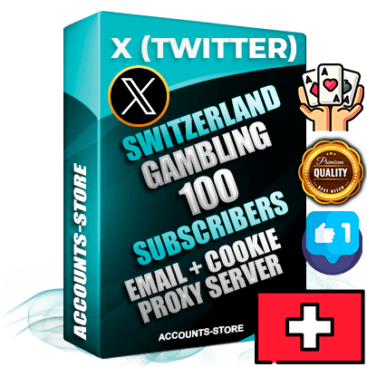 Professional Swiss PREMIUM X (Twitter) accounts of manual registration and farming for the GAMBLING niche with high trust history photos and tweets — fully themed and optimized for GAMBLING advertising and promotion — 100 niche-related live active followers 2009–2014 registration year Verified Email (Included) + Cookie JSON for secure import and login to the account + User Agent + High-quality filling (Photo Header Posts). Fully ready for targeted campaigns and ad launches from any country. Perfectly hold ads without bans. Ideal for any earning schemes affiliate promotions and marketing projects. Quality unlimited IPv4 proxy server included. Professional Swiss PREMIUM X (Twitter) accounts of manual registration and farming for the GAMBLING niche with high trust history photos and tweets — fully themed and optimized for GAMBLING advertising and promotion — 100 niche-related live active followers 2009–2014 registration year Verified Email (Included) + Cookie JSON for secure import and login to the account + User Agent + High-quality filling (Photo Header Posts). Fully ready for targeted campaigns and ad launches from any country. Perfectly hold ads without bans. Ideal for any earning schemes affiliate promotions and marketing projects. Quality unlimited IPv4 proxy server included.