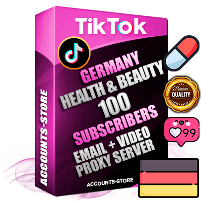 Professional German PREMIUM TikTok accounts of manual registration and farming for the HEALTH & BEAUTY niche with high trust history profile photos and videos — fully themed and optimized for HEALTH & BEAUTY advertising and promotion — 100 niche-related live active subscribers 2018–2022 registration years Verified Email (included) + Cookie JSON for secure import and login to the account + User Agent + high-quality content filling (profile photo banner and videos). Fully ready for targeted campaigns and ad launches from any country. Perfectly holds ads without bans. Ideal for any earning schemes affiliate promotions and marketing projects. Quality unlimited IPv4 proxy server included.