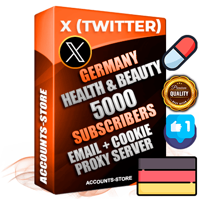 Professional German PREMIUM X (Twitter) accounts of manual registration and farming for the HEALTH & BEAUTY niche with high trust history photos and tweets — fully themed and optimized for HEALTH & BEAUTY advertising and promotion — 5000 niche-related live active followers 2009–2014 registration year Verified Email (Included) + Cookie JSON for secure import and login to the account + User Agent + High-quality filling (Photo Header Posts). Fully ready for targeted campaigns and ad launches from any country. Perfectly hold ads without bans. Ideal for any earning schemes affiliate promotions and marketing projects. Quality unlimited IPv4 proxy server included.