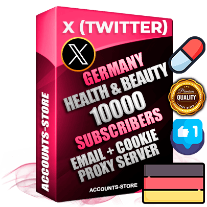 Professional German PREMIUM X (Twitter) accounts of manual registration and farming for the HEALTH & BEAUTY niche with high trust history photos and tweets — fully themed and optimized for HEALTH & BEAUTY advertising and promotion — 10000 niche-related live active followers 2009–2014 registration year Verified Email (Included) + Cookie JSON for secure import and login to the account + User Agent + High-quality filling (Photo Header Posts). Fully ready for targeted campaigns and ad launches from any country. Perfectly hold ads without bans. Ideal for any earning schemes affiliate promotions and marketing projects. Quality unlimited IPv4 proxy server included.