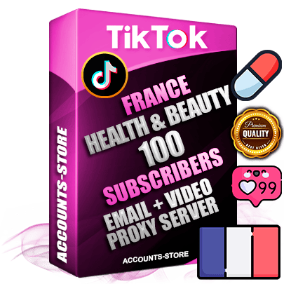 Professional French PREMIUM TikTok accounts of manual registration and farming for the HEALTH & BEAUTY niche with high trust history profile photos and videos — fully themed and optimized for HEALTH & BEAUTY advertising and promotion — 100 niche-related live active subscribers 2018–2022 registration years Verified Email (included) + Cookie JSON for secure import and login to the account + User Agent + high-quality content filling (profile photo banner and videos). Fully ready for targeted campaigns and ad launches from any country. Perfectly holds ads without bans. Ideal for any earning schemes affiliate promotions and marketing projects. Quality unlimited IPv4 proxy server included.
