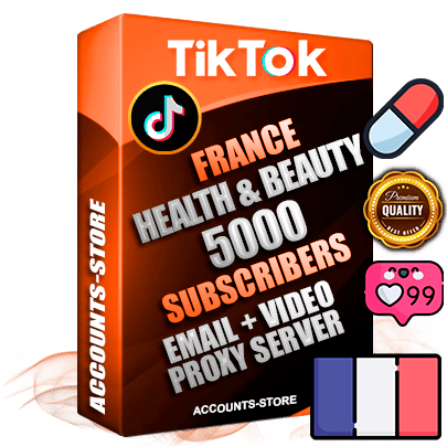 Professional French PREMIUM TikTok accounts of manual registration and farming for the HEALTH & BEAUTY niche with high trust history profile photos and videos — fully themed and optimized for HEALTH & BEAUTY advertising and promotion — 5000 niche-related live active subscribers 2018–2022 registration years Verified Email (included) + Cookie JSON for secure import and login to the account + User Agent + high-quality content filling (profile photo banner and videos). Fully ready for targeted campaigns and ad launches from any country. Perfectly holds ads without bans. Ideal for any earning schemes affiliate promotions and marketing projects. Quality unlimited IPv4 proxy server included.