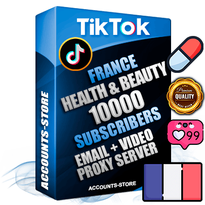Professional French PREMIUM TikTok accounts of manual registration and farming for the HEALTH & BEAUTY niche with high trust history profile photos and videos — fully themed and optimized for HEALTH & BEAUTY advertising and promotion — 10000 niche-related live active subscribers 2018–2022 registration years Verified Email (included) + Cookie JSON for secure import and login to the account + User Agent + high-quality content filling (profile photo banner and videos). Fully ready for targeted campaigns and ad launches from any country. Perfectly holds ads without bans. Ideal for any earning schemes affiliate promotions and marketing projects. Quality unlimited IPv4 proxy server included.