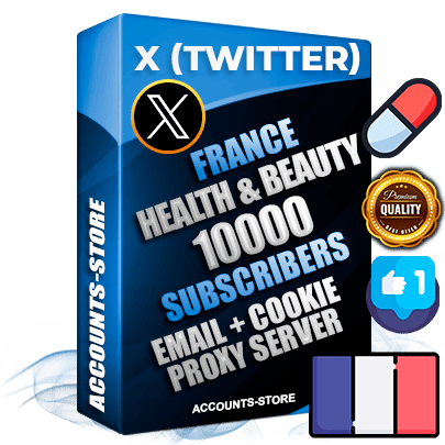 Professional French PREMIUM X (Twitter) accounts of manual registration and farming for the HEALTH & BEAUTY niche with high trust history photos and tweets — fully themed and optimized for HEALTH & BEAUTY advertising and promotion — 10000 niche-related live active followers 2009–2014 registration year Verified Email (Included) + Cookie JSON for secure import and login to the account + User Agent + High-quality filling (Photo Header Posts). Fully ready for targeted campaigns and ad launches from any country. Perfectly hold ads without bans. Ideal for any earning schemes affiliate promotions and marketing projects. Quality unlimited IPv4 proxy server included.