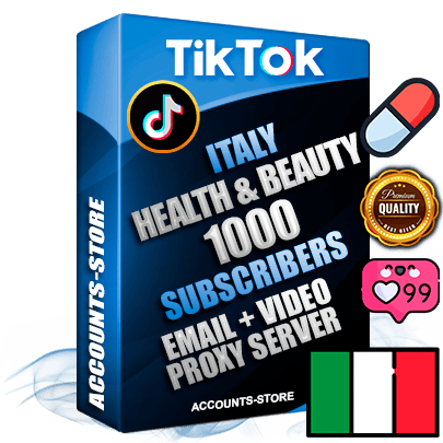 Professional Italian PREMIUM TikTok accounts of manual registration and farming for the HEALTH & BEAUTY niche with high trust history profile photos and videos — fully themed and optimized for HEALTH & BEAUTY advertising and promotion — 1000 niche-related live active subscribers 2018–2022 registration years Verified Email (included) + Cookie JSON for secure import and login to the account + User Agent + high-quality content filling (profile photo banner and videos). Fully ready for targeted campaigns and ad launches from any country. Perfectly holds ads without bans. Ideal for any earning schemes affiliate promotions and marketing projects. Quality unlimited IPv4 proxy server included. Professional Italian PREMIUM TikTok accounts of manual registration and farming for the HEALTH & BEAUTY niche with high trust history profile photos and videos — fully themed and optimized for HEALTH & BEAUTY advertising and promotion — 1000 niche-related live active subscribers 2018–2022 registration years Verified Email (included) + Cookie JSON for secure import and login to the account + User Agent + high-quality content filling (profile photo banner and videos). Fully ready for targeted campaigns and ad launches from any country. Perfectly holds ads without bans. Ideal for any earning schemes affiliate promotions and marketing projects. Quality unlimited IPv4 proxy server included.