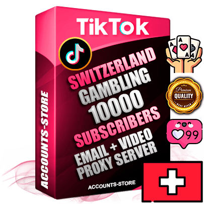 Professional Swiss PREMIUM TikTok accounts of manual registration and farming for the GAMBLING niche with high trust history profile photos and videos — fully themed and optimized for GAMBLING advertising and promotion — 10000 niche-related live active subscribers 2018–2022 registration years Verified Email (included) + Cookie JSON for secure import and login to the account + User Agent + high-quality content filling (profile photo banner and videos). Fully ready for targeted campaigns and ad launches from any country. Perfectly holds ads without bans. Ideal for any earning schemes affiliate promotions and marketing projects. Quality unlimited IPv4 proxy server included.
