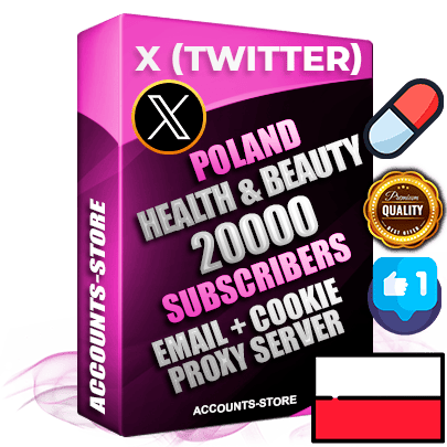 Professional Polish PREMIUM X (Twitter) accounts of manual registration and farming for the HEALTH & BEAUTY niche with high trust history photos and tweets — fully themed and optimized for HEALTH & BEAUTY advertising and promotion — 20000 niche-related live active followers 2009–2014 registration year Verified Email (Included) + Cookie JSON for secure import and login to the account + User Agent + High-quality filling (Photo Header Posts). Fully ready for targeted campaigns and ad launches from any country. Perfectly hold ads without bans. Ideal for any earning schemes affiliate promotions and marketing projects. Quality unlimited IPv4 proxy server included.