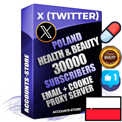 Professional Polish PREMIUM X (Twitter) accounts of manual registration and farming for the HEALTH & BEAUTY niche with high trust history photos and tweets — fully themed and optimized for HEALTH & BEAUTY advertising and promotion — 30000 niche-related live active followers 2009–2014 registration year Verified Email (Included) + Cookie JSON for secure import and login to the account + User Agent + High-quality filling (Photo Header Posts). Fully ready for targeted campaigns and ad launches from any country. Perfectly hold ads without bans. Ideal for any earning schemes affiliate promotions and marketing projects. Quality unlimited IPv4 proxy server included.