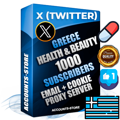 Professional Greek PREMIUM X (Twitter) accounts of manual registration and farming for the HEALTH & BEAUTY niche with high trust history photos and tweets — fully themed and optimized for HEALTH & BEAUTY advertising and promotion — 1000 niche-related live active followers 2009–2014 registration year Verified Email (Included) + Cookie JSON for secure import and login to the account + User Agent + High-quality filling (Photo Header Posts). Fully ready for targeted campaigns and ad launches from any country. Perfectly hold ads without bans. Ideal for any earning schemes affiliate promotions and marketing projects. Quality unlimited IPv4 proxy server included. Professional Greek PREMIUM X (Twitter) accounts of manual registration and farming for the HEALTH & BEAUTY niche with high trust history photos and tweets — fully themed and optimized for HEALTH & BEAUTY advertising and promotion — 1000 niche-related live active followers 2009–2014 registration year Verified Email (Included) + Cookie JSON for secure import and login to the account + User Agent + High-quality filling (Photo Header Posts). Fully ready for targeted campaigns and ad launches from any country. Perfectly hold ads without bans. Ideal for any earning schemes affiliate promotions and marketing projects. Quality unlimited IPv4 proxy server included.
