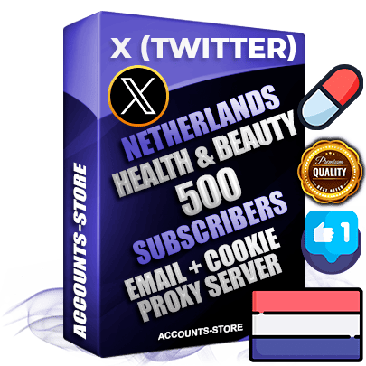 Professional Dutch PREMIUM X (Twitter) accounts of manual registration and farming for the HEALTH & BEAUTY niche with high trust history photos and tweets — fully themed and optimized for HEALTH & BEAUTY advertising and promotion — 500 niche-related live active followers 2009–2014 registration year Verified Email (Included) + Cookie JSON for secure import and login to the account + User Agent + High-quality filling (Photo Header Posts). Fully ready for targeted campaigns and ad launches from any country. Perfectly hold ads without bans. Ideal for any earning schemes affiliate promotions and marketing projects. Quality unlimited IPv4 proxy server included.