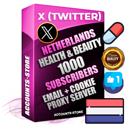 Professional Dutch PREMIUM X (Twitter) accounts of manual registration and farming for the HEALTH & BEAUTY niche with high trust history photos and tweets — fully themed and optimized for HEALTH & BEAUTY advertising and promotion — 1000 niche-related live active followers 2009–2014 registration year Verified Email (Included) + Cookie JSON for secure import and login to the account + User Agent + High-quality filling (Photo Header Posts). Fully ready for targeted campaigns and ad launches from any country. Perfectly hold ads without bans. Ideal for any earning schemes affiliate promotions and marketing projects. Quality unlimited IPv4 proxy server included.