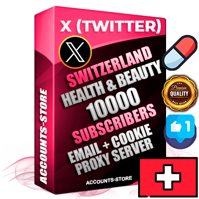 Professional Swiss PREMIUM X (Twitter) accounts of manual registration and farming for the HEALTH & BEAUTY niche with high trust history photos and tweets — fully themed and optimized for HEALTH & BEAUTY advertising and promotion — 10000 niche-related live active followers 2009–2014 registration year Verified Email (Included) + Cookie JSON for secure import and login to the account + User Agent + High-quality filling (Photo Header Posts). Fully ready for targeted campaigns and ad launches from any country. Perfectly hold ads without bans. Ideal for any earning schemes affiliate promotions and marketing projects. Quality unlimited IPv4 proxy server included.
