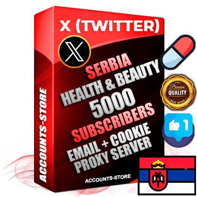 Professional Serbian PREMIUM X (Twitter) accounts of manual registration and farming for the HEALTH & BEAUTY niche with high trust history photos and tweets — fully themed and optimized for HEALTH & BEAUTY advertising and promotion — 5000 niche-related live active followers 2009–2014 registration year Verified Email (Included) + Cookie JSON for secure import and login to the account + User Agent + High-quality filling (Photo Header Posts). Fully ready for targeted campaigns and ad launches from any country. Perfectly hold ads without bans. Ideal for any earning schemes affiliate promotions and marketing projects. Quality unlimited IPv4 proxy server included.