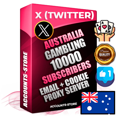 Professional Australian PREMIUM X (Twitter) accounts of manual registration and farming for the GAMBLING niche with high trust history photos and tweets — fully themed and optimized for GAMBLING advertising and promotion — 10000 niche-related live active followers 2009–2014 registration year Verified Email (Included) + Cookie JSON for secure import and login to the account + User Agent + High-quality filling (Photo Header Posts). Fully ready for targeted campaigns and ad launches from any country. Perfectly hold ads without bans. Ideal for any earning schemes affiliate promotions and marketing projects. Quality unlimited IPv4 proxy server included. Professional Australian PREMIUM X (Twitter) accounts of manual registration and farming for the GAMBLING niche with high trust history photos and tweets — fully themed and optimized for GAMBLING advertising and promotion — 10000 niche-related live active followers 2009–2014 registration year Verified Email (Included) + Cookie JSON for secure import and login to the account + User Agent + High-quality filling (Photo Header Posts). Fully ready for targeted campaigns and ad launches from any country. Perfectly hold ads without bans. Ideal for any earning schemes affiliate promotions and marketing projects. Quality unlimited IPv4 proxy server included.