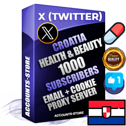 Professional Croatian PREMIUM X (Twitter) accounts of manual registration and farming for the HEALTH & BEAUTY niche with high trust history photos and tweets — fully themed and optimized for HEALTH & BEAUTY advertising and promotion — 1000 niche-related live active followers 2009–2014 registration year Verified Email (Included) + Cookie JSON for secure import and login to the account + User Agent + High-quality filling (Photo Header Posts). Fully ready for targeted campaigns and ad launches from any country. Perfectly hold ads without bans. Ideal for any earning schemes affiliate promotions and marketing projects. Quality unlimited IPv4 proxy server included.