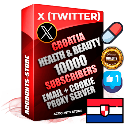 Professional Croatian PREMIUM X (Twitter) accounts of manual registration and farming for the HEALTH & BEAUTY niche with high trust history photos and tweets — fully themed and optimized for HEALTH & BEAUTY advertising and promotion — 10000 niche-related live active followers 2009–2014 registration year Verified Email (Included) + Cookie JSON for secure import and login to the account + User Agent + High-quality filling (Photo Header Posts). Fully ready for targeted campaigns and ad launches from any country. Perfectly hold ads without bans. Ideal for any earning schemes affiliate promotions and marketing projects. Quality unlimited IPv4 proxy server included.