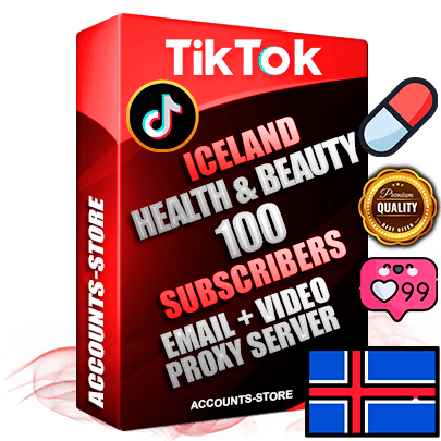 Professional Icelandic PREMIUM TikTok accounts of manual registration and farming for the HEALTH & BEAUTY niche with high trust history profile photos and videos — fully themed and optimized for HEALTH & BEAUTY advertising and promotion — 100 niche-related live active subscribers 2018–2022 registration years Verified Email (included) + Cookie JSON for secure import and login to the account + User Agent + high-quality content filling (profile photo banner and videos). Fully ready for targeted campaigns and ad launches from any country. Perfectly holds ads without bans. Ideal for any earning schemes affiliate promotions and marketing projects. Quality unlimited IPv4 proxy server included.