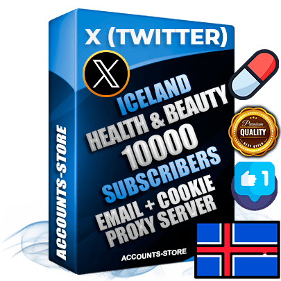 Professional Icelandic PREMIUM X (Twitter) accounts of manual registration and farming for the HEALTH & BEAUTY niche with high trust history photos and tweets — fully themed and optimized for HEALTH & BEAUTY advertising and promotion — 10000 niche-related live active followers 2009–2014 registration year Verified Email (Included) + Cookie JSON for secure import and login to the account + User Agent + High-quality filling (Photo Header Posts). Fully ready for targeted campaigns and ad launches from any country. Perfectly hold ads without bans. Ideal for any earning schemes affiliate promotions and marketing projects. Quality unlimited IPv4 proxy server included.