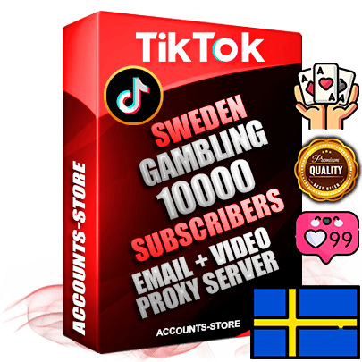 Professional Swedish PREMIUM TikTok accounts of manual registration and farming for the GAMBLING niche with high trust history profile photos and videos — fully themed and optimized for GAMBLING advertising and promotion — 10000 niche-related live active subscribers 2018–2022 registration years Verified Email (included) + Cookie JSON for secure import and login to the account + User Agent + high-quality content filling (profile photo banner and videos). Fully ready for targeted campaigns and ad launches from any country. Perfectly holds ads without bans. Ideal for any earning schemes affiliate promotions and marketing projects. Quality unlimited IPv4 proxy server included.