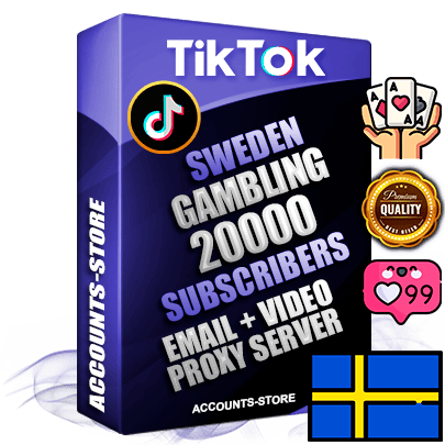 Professional Swedish PREMIUM TikTok accounts of manual registration and farming for the GAMBLING niche with high trust history profile photos and videos — fully themed and optimized for GAMBLING advertising and promotion — 20000 niche-related live active subscribers 2018–2022 registration years Verified Email (included) + Cookie JSON for secure import and login to the account + User Agent + high-quality content filling (profile photo banner and videos). Fully ready for targeted campaigns and ad launches from any country. Perfectly holds ads without bans. Ideal for any earning schemes affiliate promotions and marketing projects. Quality unlimited IPv4 proxy server included.