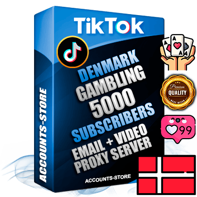 Professional Danish PREMIUM TikTok accounts of manual registration and farming for the GAMBLING niche with high trust history profile photos and videos — fully themed and optimized for GAMBLING advertising and promotion — 5000 niche-related live active subscribers 2018–2022 registration years Verified Email (included) + Cookie JSON for secure import and login to the account + User Agent + high-quality content filling (profile photo banner and videos). Fully ready for targeted campaigns and ad launches from any country. Perfectly holds ads without bans. Ideal for any earning schemes affiliate promotions and marketing projects. Quality unlimited IPv4 proxy server included.