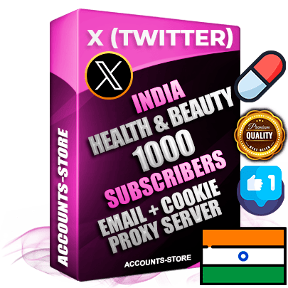 Professional Indian PREMIUM X (Twitter) accounts of manual registration and farming for the HEALTH & BEAUTY niche with high trust history photos and tweets — fully themed and optimized for HEALTH & BEAUTY advertising and promotion — 1000 niche-related live active followers 2009–2014 registration year Verified Email (Included) + Cookie JSON for secure import and login to the account + User Agent + High-quality filling (Photo Header Posts). Fully ready for targeted campaigns and ad launches from any country. Perfectly hold ads without bans. Ideal for any earning schemes affiliate promotions and marketing projects. Quality unlimited IPv4 proxy server included.
