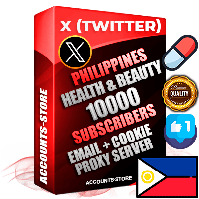 Professional Filipino PREMIUM X (Twitter) accounts of manual registration and farming for the HEALTH & BEAUTY niche with high trust history photos and tweets — fully themed and optimized for HEALTH & BEAUTY advertising and promotion — 10000 niche-related live active followers 2009–2014 registration year Verified Email (Included) + Cookie JSON for secure import and login to the account + User Agent + High-quality filling (Photo Header Posts). Fully ready for targeted campaigns and ad launches from any country. Perfectly hold ads without bans. Ideal for any earning schemes affiliate promotions and marketing projects. Quality unlimited IPv4 proxy server included.