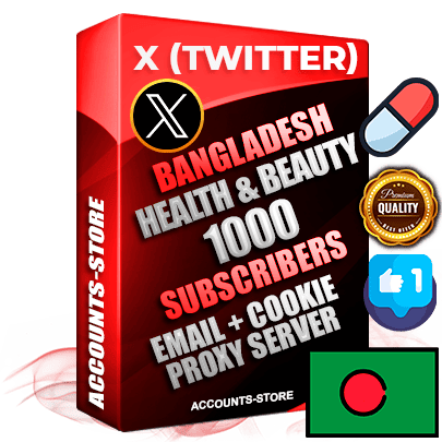 Professional Bangladeshi PREMIUM X (Twitter) accounts of manual registration and farming for the HEALTH & BEAUTY niche with high trust history photos and tweets — fully themed and optimized for HEALTH & BEAUTY advertising and promotion — 1000 niche-related live active followers 2009–2014 registration year Verified Email (Included) + Cookie JSON for secure import and login to the account + User Agent + High-quality filling (Photo Header Posts). Fully ready for targeted campaigns and ad launches from any country. Perfectly hold ads without bans. Ideal for any earning schemes affiliate promotions and marketing projects. Quality unlimited IPv4 proxy server included. Professional Bangladeshi PREMIUM X (Twitter) accounts of manual registration and farming for the HEALTH & BEAUTY niche with high trust history photos and tweets — fully themed and optimized for HEALTH & BEAUTY advertising and promotion — 1000 niche-related live active followers 2009–2014 registration year Verified Email (Included) + Cookie JSON for secure import and login to the account + User Agent + High-quality filling (Photo Header Posts). Fully ready for targeted campaigns and ad launches from any country. Perfectly hold ads without bans. Ideal for any earning schemes affiliate promotions and marketing projects. Quality unlimited IPv4 proxy server included.