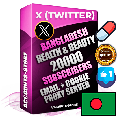 Professional Bangladeshi PREMIUM X (Twitter) accounts of manual registration and farming for the HEALTH & BEAUTY niche with high trust history photos and tweets — fully themed and optimized for HEALTH & BEAUTY advertising and promotion — 20000 niche-related live active followers 2009–2014 registration year Verified Email (Included) + Cookie JSON for secure import and login to the account + User Agent + High-quality filling (Photo Header Posts). Fully ready for targeted campaigns and ad launches from any country. Perfectly hold ads without bans. Ideal for any earning schemes affiliate promotions and marketing projects. Quality unlimited IPv4 proxy server included.