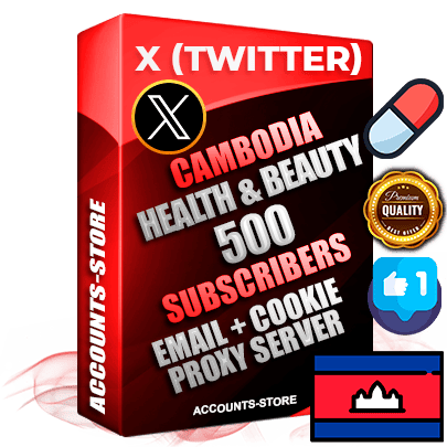 Professional Cambodian PREMIUM X (Twitter) accounts of manual registration and farming for the HEALTH & BEAUTY niche with high trust history photos and tweets — fully themed and optimized for HEALTH & BEAUTY advertising and promotion — 500 niche-related live active followers 2009–2014 registration year Verified Email (Included) + Cookie JSON for secure import and login to the account + User Agent + High-quality filling (Photo Header Posts). Fully ready for targeted campaigns and ad launches from any country. Perfectly hold ads without bans. Ideal for any earning schemes affiliate promotions and marketing projects. Quality unlimited IPv4 proxy server included. Professional Cambodian PREMIUM X (Twitter) accounts of manual registration and farming for the HEALTH & BEAUTY niche with high trust history photos and tweets — fully themed and optimized for HEALTH & BEAUTY advertising and promotion — 500 niche-related live active followers 2009–2014 registration year Verified Email (Included) + Cookie JSON for secure import and login to the account + User Agent + High-quality filling (Photo Header Posts). Fully ready for targeted campaigns and ad launches from any country. Perfectly hold ads without bans. Ideal for any earning schemes affiliate promotions and marketing projects. Quality unlimited IPv4 proxy server included.