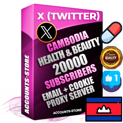 Professional Cambodian PREMIUM X (Twitter) accounts of manual registration and farming for the HEALTH & BEAUTY niche with high trust history photos and tweets — fully themed and optimized for HEALTH & BEAUTY advertising and promotion — 20000 niche-related live active followers 2009–2014 registration year Verified Email (Included) + Cookie JSON for secure import and login to the account + User Agent + High-quality filling (Photo Header Posts). Fully ready for targeted campaigns and ad launches from any country. Perfectly hold ads without bans. Ideal for any earning schemes affiliate promotions and marketing projects. Quality unlimited IPv4 proxy server included. Professional Cambodian PREMIUM X (Twitter) accounts of manual registration and farming for the HEALTH & BEAUTY niche with high trust history photos and tweets — fully themed and optimized for HEALTH & BEAUTY advertising and promotion — 20000 niche-related live active followers 2009–2014 registration year Verified Email (Included) + Cookie JSON for secure import and login to the account + User Agent + High-quality filling (Photo Header Posts). Fully ready for targeted campaigns and ad launches from any country. Perfectly hold ads without bans. Ideal for any earning schemes affiliate promotions and marketing projects. Quality unlimited IPv4 proxy server included.