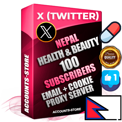 Professional Nepalese PREMIUM X (Twitter) accounts of manual registration and farming for the HEALTH & BEAUTY niche with high trust history photos and tweets — fully themed and optimized for HEALTH & BEAUTY advertising and promotion — 100 niche-related live active followers 2009–2014 registration year Verified Email (Included) + Cookie JSON for secure import and login to the account + User Agent + High-quality filling (Photo Header Posts). Fully ready for targeted campaigns and ad launches from any country. Perfectly hold ads without bans. Ideal for any earning schemes affiliate promotions and marketing projects. Quality unlimited IPv4 proxy server included. Professional Nepalese PREMIUM X (Twitter) accounts of manual registration and farming for the HEALTH & BEAUTY niche with high trust history photos and tweets — fully themed and optimized for HEALTH & BEAUTY advertising and promotion — 100 niche-related live active followers 2009–2014 registration year Verified Email (Included) + Cookie JSON for secure import and login to the account + User Agent + High-quality filling (Photo Header Posts). Fully ready for targeted campaigns and ad launches from any country. Perfectly hold ads without bans. Ideal for any earning schemes affiliate promotions and marketing projects. Quality unlimited IPv4 proxy server included.