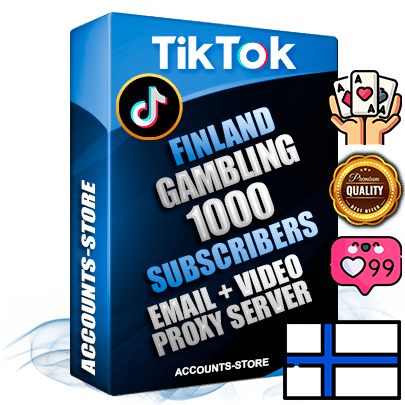 Professional Finnish PREMIUM TikTok accounts of manual registration and farming for the GAMBLING niche with high trust history profile photos and videos — fully themed and optimized for GAMBLING advertising and promotion — 1000 niche-related live active subscribers 2018–2022 registration years Verified Email (included) + Cookie JSON for secure import and login to the account + User Agent + high-quality content filling (profile photo banner and videos). Fully ready for targeted campaigns and ad launches from any country. Perfectly holds ads without bans. Ideal for any earning schemes affiliate promotions and marketing projects. Quality unlimited IPv4 proxy server included.