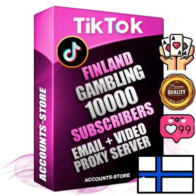 Professional Finnish PREMIUM TikTok accounts of manual registration and farming for the GAMBLING niche with high trust history profile photos and videos — fully themed and optimized for GAMBLING advertising and promotion — 10000 niche-related live active subscribers 2018–2022 registration years Verified Email (included) + Cookie JSON for secure import and login to the account + User Agent + high-quality content filling (profile photo banner and videos). Fully ready for targeted campaigns and ad launches from any country. Perfectly holds ads without bans. Ideal for any earning schemes affiliate promotions and marketing projects. Quality unlimited IPv4 proxy server included.