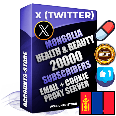 Professional Mongolian PREMIUM X (Twitter) accounts of manual registration and farming for the HEALTH & BEAUTY niche with high trust history photos and tweets — fully themed and optimized for HEALTH & BEAUTY advertising and promotion — 20000 niche-related live active followers 2009–2014 registration year Verified Email (Included) + Cookie JSON for secure import and login to the account + User Agent + High-quality filling (Photo Header Posts). Fully ready for targeted campaigns and ad launches from any country. Perfectly hold ads without bans. Ideal for any earning schemes affiliate promotions and marketing projects. Quality unlimited IPv4 proxy server included.