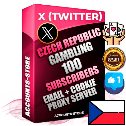 Professional Czech PREMIUM X (Twitter) accounts of manual registration and farming for the GAMBLING niche with high trust history photos and tweets — fully themed and optimized for GAMBLING advertising and promotion — 100 niche-related live active followers 2009–2014 registration year Verified Email (Included) + Cookie JSON for secure import and login to the account + User Agent + High-quality filling (Photo Header Posts). Fully ready for targeted campaigns and ad launches from any country. Perfectly hold ads without bans. Ideal for any earning schemes affiliate promotions and marketing projects. Quality unlimited IPv4 proxy server included.