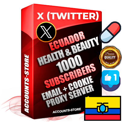 Professional Ecuadorian PREMIUM X (Twitter) accounts of manual registration and farming for the HEALTH & BEAUTY niche with high trust history photos and tweets — fully themed and optimized for HEALTH & BEAUTY advertising and promotion — 1000 niche-related live active followers 2009–2014 registration year Verified Email (Included) + Cookie JSON for secure import and login to the account + User Agent + High-quality filling (Photo Header Posts). Fully ready for targeted campaigns and ad launches from any country. Perfectly hold ads without bans. Ideal for any earning schemes affiliate promotions and marketing projects. Quality unlimited IPv4 proxy server included. Professional Ecuadorian PREMIUM X (Twitter) accounts of manual registration and farming for the HEALTH & BEAUTY niche with high trust history photos and tweets — fully themed and optimized for HEALTH & BEAUTY advertising and promotion — 1000 niche-related live active followers 2009–2014 registration year Verified Email (Included) + Cookie JSON for secure import and login to the account + User Agent + High-quality filling (Photo Header Posts). Fully ready for targeted campaigns and ad launches from any country. Perfectly hold ads without bans. Ideal for any earning schemes affiliate promotions and marketing projects. Quality unlimited IPv4 proxy server included.