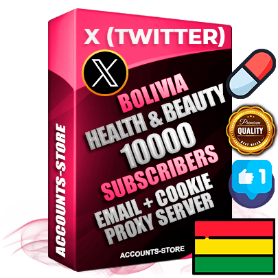 Professional Bolivian PREMIUM X (Twitter) accounts of manual registration and farming for the HEALTH & BEAUTY niche with high trust history photos and tweets — fully themed and optimized for HEALTH & BEAUTY advertising and promotion — 10000 niche-related live active followers 2009–2014 registration year Verified Email (Included) + Cookie JSON for secure import and login to the account + User Agent + High-quality filling (Photo Header Posts). Fully ready for targeted campaigns and ad launches from any country. Perfectly hold ads without bans. Ideal for any earning schemes affiliate promotions and marketing projects. Quality unlimited IPv4 proxy server included. Professional Bolivian PREMIUM X (Twitter) accounts of manual registration and farming for the HEALTH & BEAUTY niche with high trust history photos and tweets — fully themed and optimized for HEALTH & BEAUTY advertising and promotion — 10000 niche-related live active followers 2009–2014 registration year Verified Email (Included) + Cookie JSON for secure import and login to the account + User Agent + High-quality filling (Photo Header Posts). Fully ready for targeted campaigns and ad launches from any country. Perfectly hold ads without bans. Ideal for any earning schemes affiliate promotions and marketing projects. Quality unlimited IPv4 proxy server included.