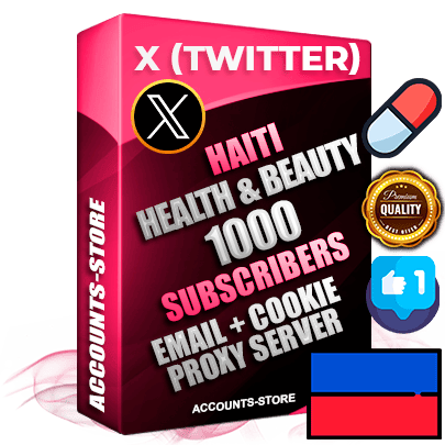 Professional Haitian PREMIUM X (Twitter) accounts of manual registration and farming for the HEALTH & BEAUTY niche with high trust history photos and tweets — fully themed and optimized for HEALTH & BEAUTY advertising and promotion — 1000 niche-related live active followers 2009–2014 registration year Verified Email (Included) + Cookie JSON for secure import and login to the account + User Agent + High-quality filling (Photo Header Posts). Fully ready for targeted campaigns and ad launches from any country. Perfectly hold ads without bans. Ideal for any earning schemes affiliate promotions and marketing projects. Quality unlimited IPv4 proxy server included. Professional Haitian PREMIUM X (Twitter) accounts of manual registration and farming for the HEALTH & BEAUTY niche with high trust history photos and tweets — fully themed and optimized for HEALTH & BEAUTY advertising and promotion — 1000 niche-related live active followers 2009–2014 registration year Verified Email (Included) + Cookie JSON for secure import and login to the account + User Agent + High-quality filling (Photo Header Posts). Fully ready for targeted campaigns and ad launches from any country. Perfectly hold ads without bans. Ideal for any earning schemes affiliate promotions and marketing projects. Quality unlimited IPv4 proxy server included.