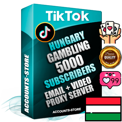 Professional Hungarian PREMIUM TikTok accounts of manual registration and farming for the GAMBLING niche with high trust history profile photos and videos — fully themed and optimized for GAMBLING advertising and promotion — 5000 niche-related live active subscribers 2018–2022 registration years Verified Email (included) + Cookie JSON for secure import and login to the account + User Agent + high-quality content filling (profile photo banner and videos). Fully ready for targeted campaigns and ad launches from any country. Perfectly holds ads without bans. Ideal for any earning schemes affiliate promotions and marketing projects. Quality unlimited IPv4 proxy server included. Professional Hungarian PREMIUM TikTok accounts of manual registration and farming for the GAMBLING niche with high trust history profile photos and videos — fully themed and optimized for GAMBLING advertising and promotion — 5000 niche-related live active subscribers 2018–2022 registration years Verified Email (included) + Cookie JSON for secure import and login to the account + User Agent + high-quality content filling (profile photo banner and videos). Fully ready for targeted campaigns and ad launches from any country. Perfectly holds ads without bans. Ideal for any earning schemes affiliate promotions and marketing projects. Quality unlimited IPv4 proxy server included.